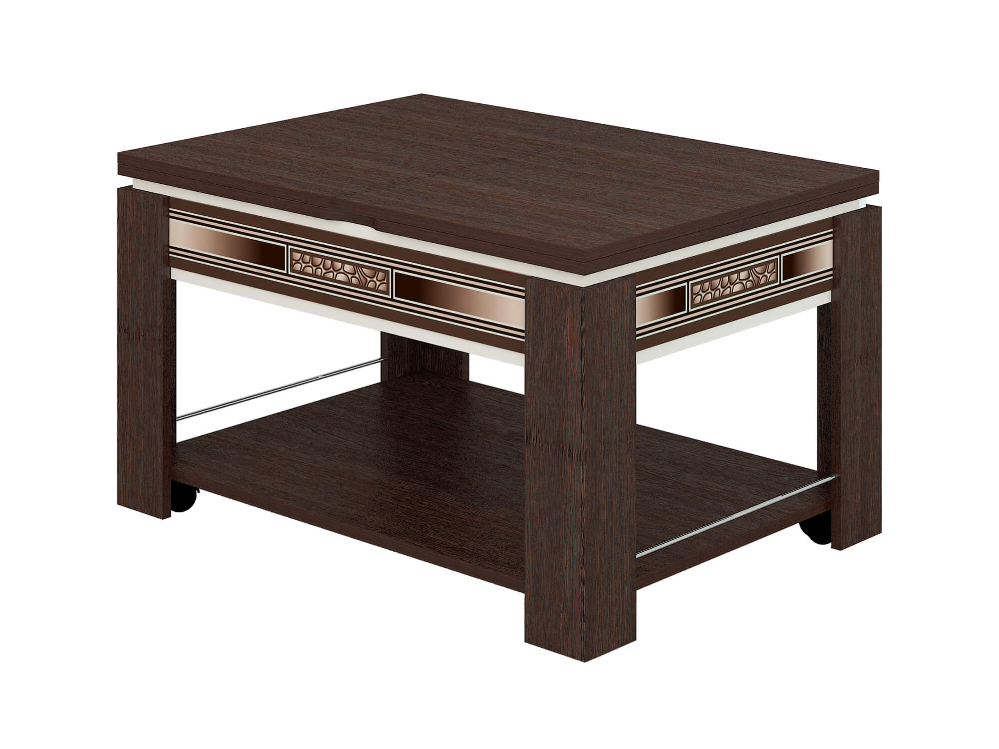 Журнальный стол-трансформер Агат 24.10 Венге-Синга крем Журнальный стол-трансформер Агат 24.10 Венге-Синга крем