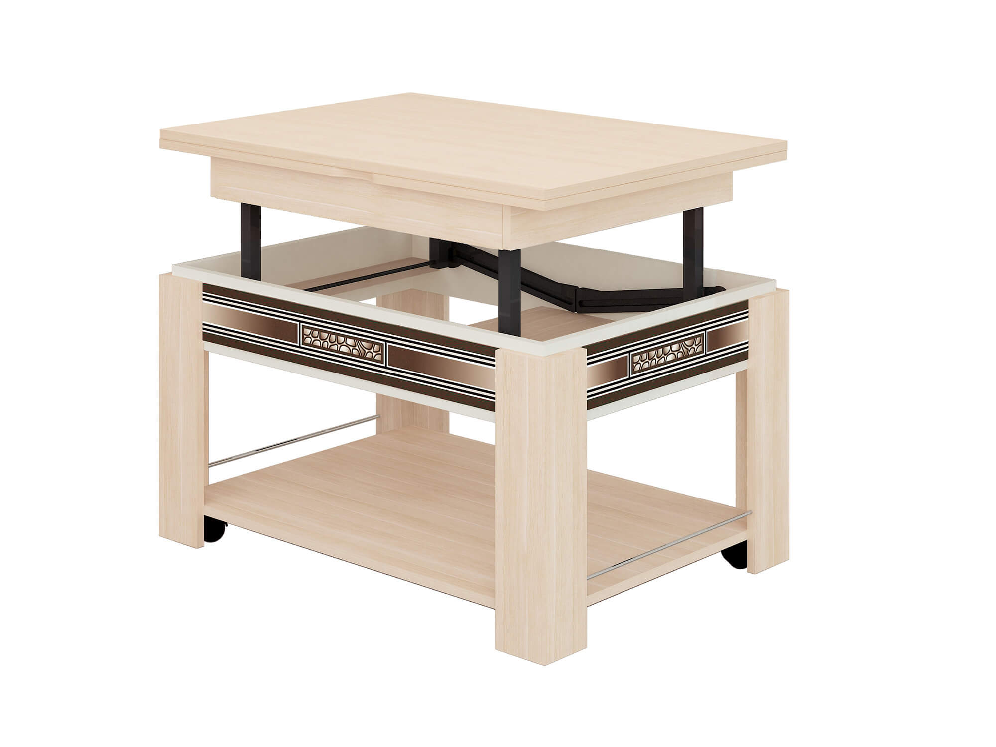 Журнальный стол-трансформер Агат 24.10 Кобург-Синга крем