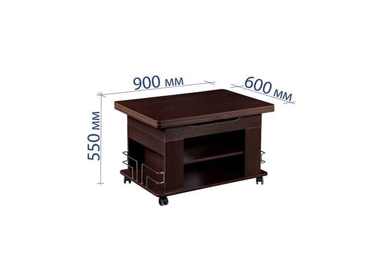 Агат-23 Венге Стол журнальный 600(900)х900(1200)х550(770) Агат-23 Венге Стол журнальный 600(900)х900(1200)х550(770)