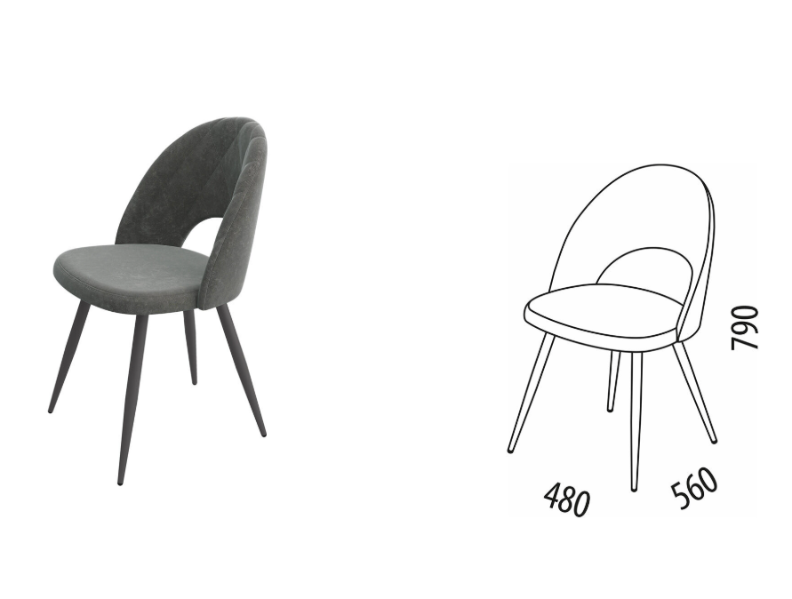 Стул Велюр Статус