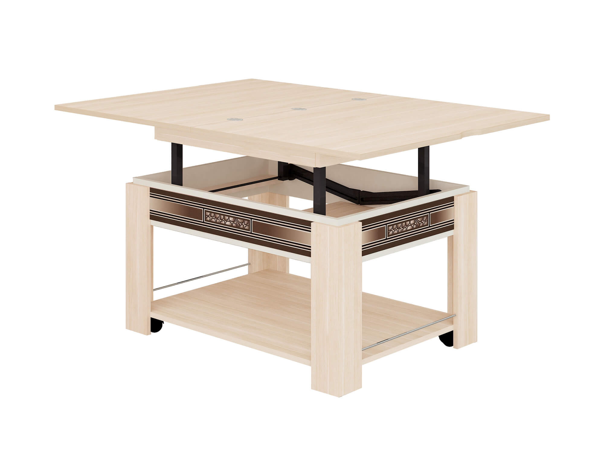 Журнальный стол-трансформер Агат 24.10 Кобург-Синга крем