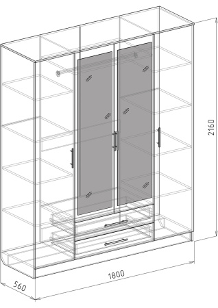 № 5 Шкаф 4х(Светлана)