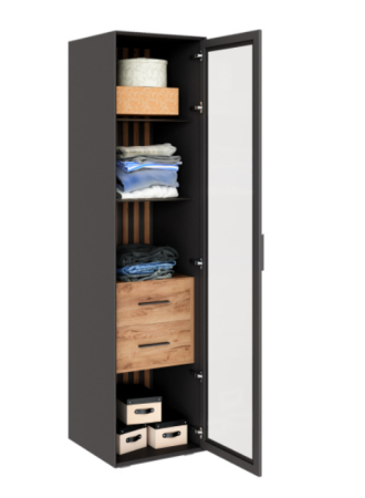 Неаполь Шкаф одностворчатый со стеклом