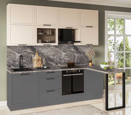 Кухонный гарнитур с витриной Неаполь 110 207