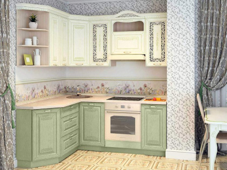  Кухонный гарнитур угловой Оливия 37 (ширина 150х200 см)