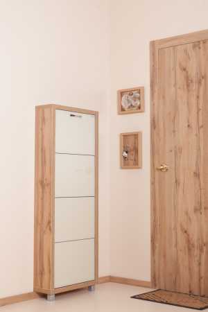 Обувница Люкс стекло капучино Шкафы 4-х секционные