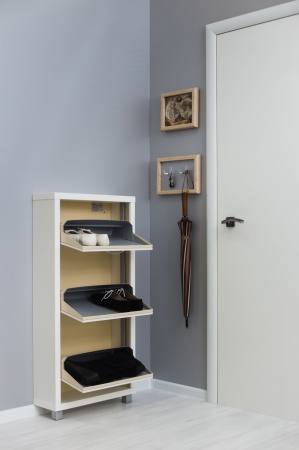 Обувница Люкс стекло капучино Шкафы 3-х секционные