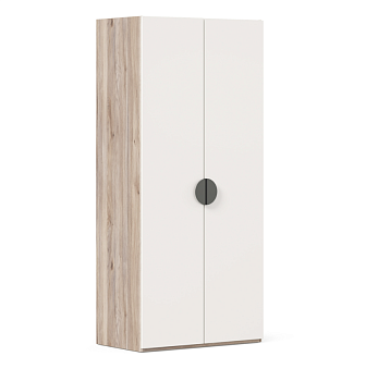 Нео Шкаф двухстворчатый (Дуб Маувелла PR/Белый)
