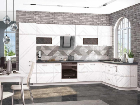  Кухонный гарнитур угловой Бьянка 1 (ширина 360х223 см)