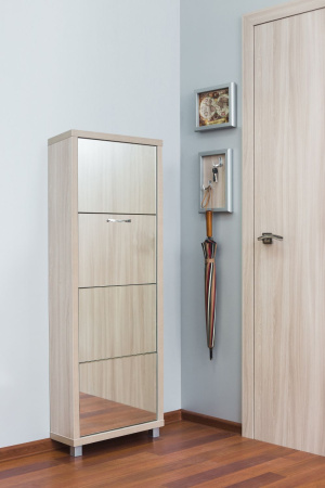 Обувница Люкс фасад зеркало Шкафы 4-х секционные