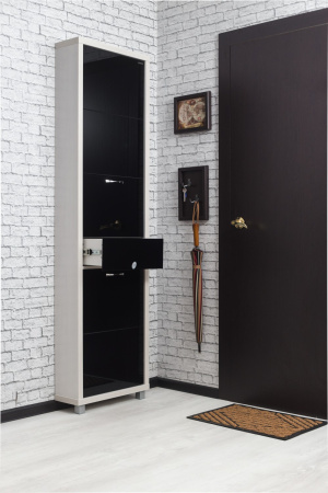 Обувница Люкс стекло черное Шкафы 5-ти секционные Плюс