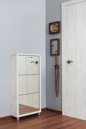 Обувница Люкс фасад зеркало Шкафы 3-х секционные