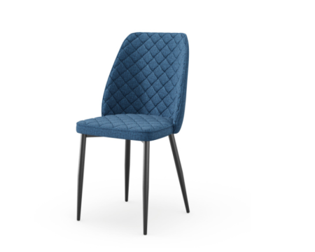 Леон Стул мягкий с основанием, опора металл (Темно-серый, ткань Beatto Plan-1 1079)