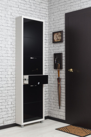 Обувница Люкс стекло черное Шкафы 5-ти секционные Плюс