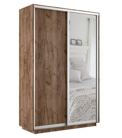 Шкаф-купе Экспресс 2-х дверный (ЛДСП, Зеркало)