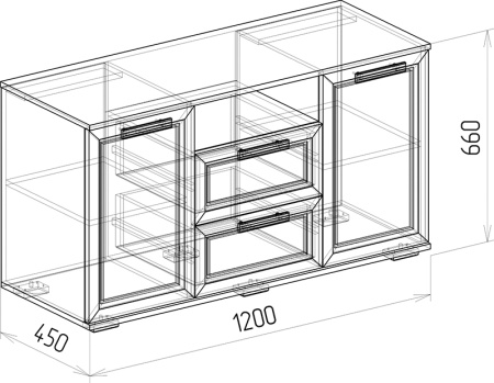 №16 Тумба ТВ Корвет Люкс