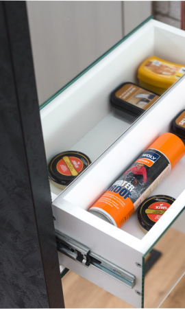 Обувница Люкс фасад зеркало Шкафы 5-ти секционные Плюс