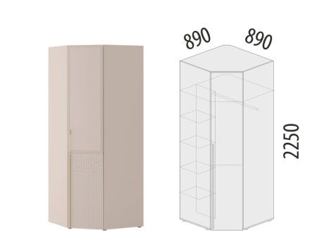 Шкаф угловой (прав) Флоренция 904.08