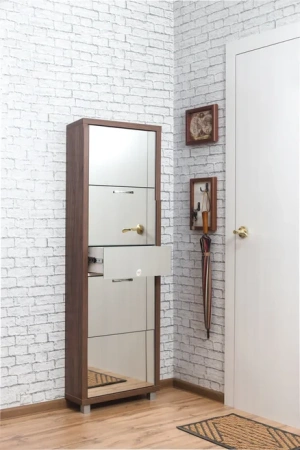 Обувница Люкс фасад зеркало Шкафы 4-х секционные Плюс Обувница Люкс фасад зеркало Шкафы 4-х секционные Плюс