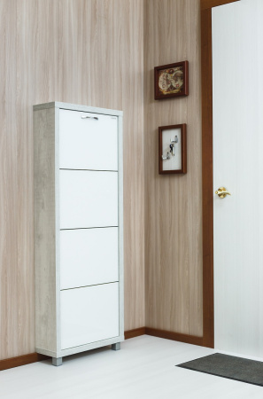 Обувница Люкс стекло белое Шкафы 4-х секционные