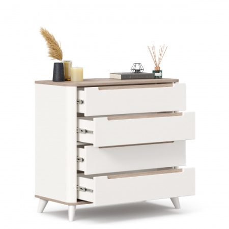 Стефания Комод (Дуб Маувелла PR/Белый)