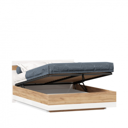 Фиджи Кровать двуспальная 1800 с подъёмным механизмом (Дуб Золотой/Белый)