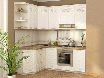 Кухонный гарнитур угловой Тиффани 15 (ширина 150х200 см)  Кухонный гарнитур угловой Тиффани 15 (ширина 150х200 см)