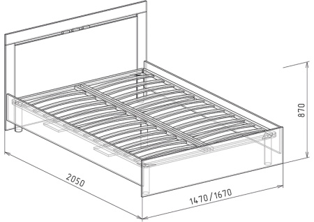 № 15 Кровать №1 (с основанием) № 15 Кровать №1 (с основанием)