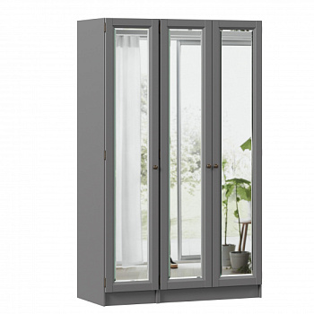 Амели Шкаф трехстворчатый с зеркалами (Оникс Серый) Амели Шкаф трехстворчатый с зеркалами (Оникс Серый)