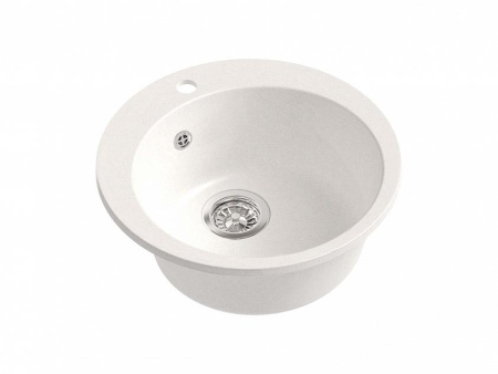 Мойка врезная круглая D51 М12 белая