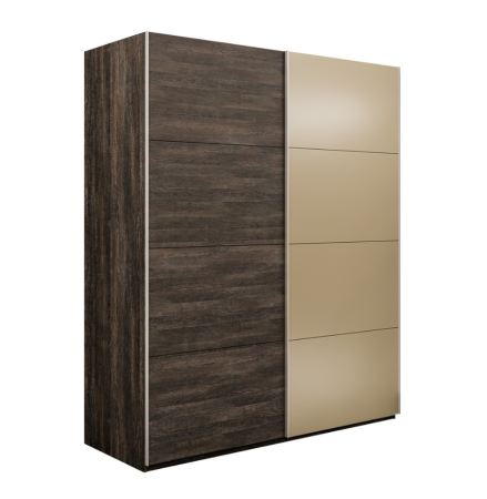 Шкаф-купе Эста 2-х дверный Медиум (4 ЛДСП / 4 Стекла фисташка)