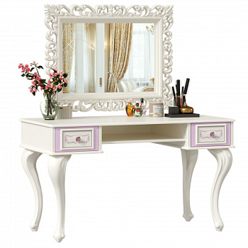 Маркиза Стол письменный с зеркалом (Алебастр) Маркиза Стол письменный с зеркалом (Алебастр)