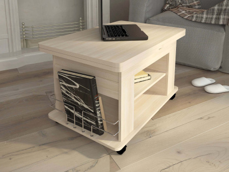 Агат-23 Венге Стол журнальный 600(900)х900(1200)х550(770)