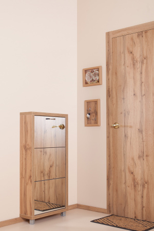 Обувница Люкс фасад зеркало Шкафы 3-х секционные