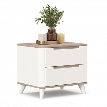 Стефания Тумба прикроватная (Дуб Маувелла PR/Белый) Стефания Тумба прикроватная (Дуб Маувелла PR/Белый)