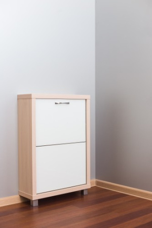 Обувница Люкс стекло белое Шкафы 2-х секционные