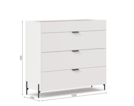 Лайт Комод 1200 (Белый/Дуб Маувелла)