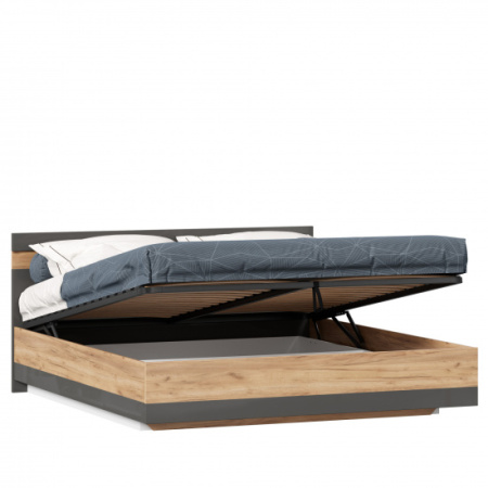 Фиджи Кровать двуспальная 1800 с подъёмным механизмом (Дуб Золотой/Антрацит) Фиджи Кровать двуспальная 1800 с подъёмным механизмом (Дуб Золотой/Антрацит)