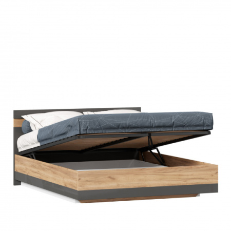 Фиджи Кровать двуспальная 1600 с подъёмным механизмом (Дуб Золотой/Антрацит) Фиджи Кровать двуспальная 1600 с подъёмным механизмом (Дуб Золотой/Антрацит)