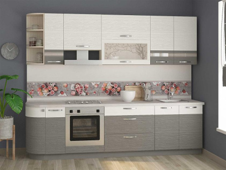 Кухонный гарнитур Графит 32 (ширина 283 см)  Кухонный гарнитур Графит 32 (ширина 283 см)