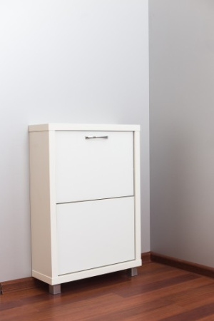 Обувница Люкс стекло белое Шкафы 2-х секционные