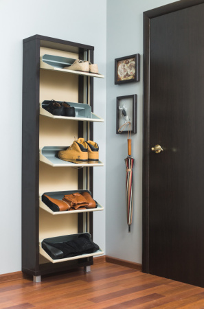 Обувница Люкс стекло капучино Шкафы 5-ти секционные