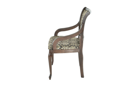 Стул из массива с подлокотниками Катарина МС с мягкой спинкой и сиденьем 