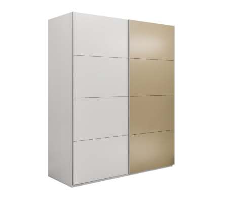 Шкаф-купе Эста 2-х дверный Медиум (4 ЛДСП / 4 Стекла фисташка)