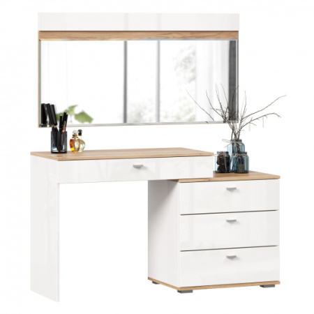 Фиджи Стол туалетный комбинированный с зеркалом 1200 (Дуб Золотой/Белый) Фиджи Стол туалетный комбинированный с зеркалом 1200 (Дуб Золотой/Белый)