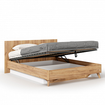 Марта-2 Кровать двуспальная 1600 с подъёмным механизмом (Дуб золотой) Марта-2 Кровать двуспальная 1600 с подъёмным механизмом (Дуб золотой)