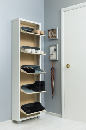 Обувница Люкс стекло капучино Шкафы 5-ти секционные