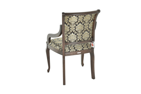 Стул из массива с подлокотниками Катарина МС с мягкой спинкой и сиденьем 