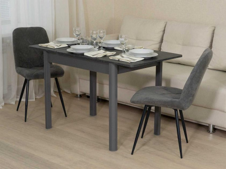 Орфей-44 Антрацит/Оникс Стол обеденный 900(1300)х650х750