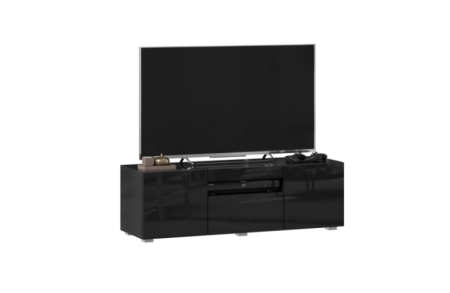 Бруклин Тумба под ТВ 1200 (Черный глянец), исполнение 3